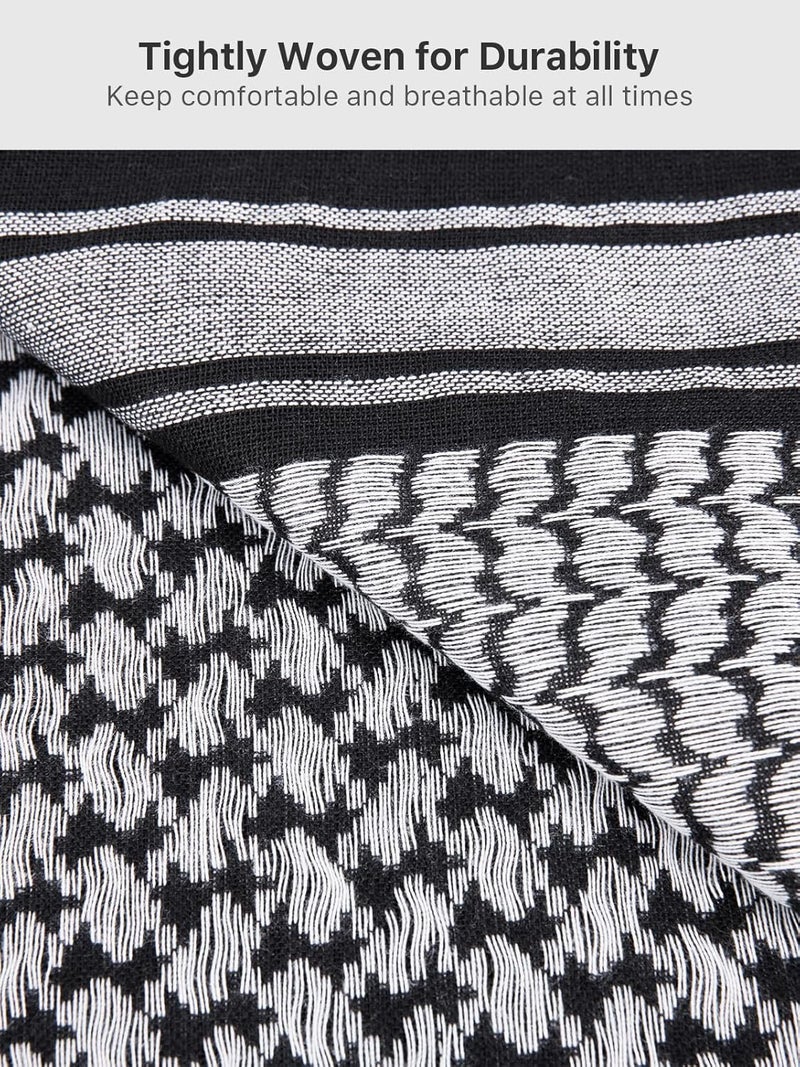 Free Soldier Scarf Military Shemagh Tactical Desert Keffiyeh Head Neck Scarf Arab Wrap with Tassel for Men Women - Image 2